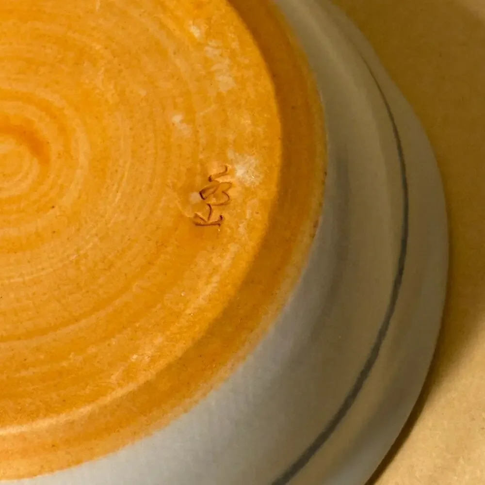 Japanese Ceramic Small Bowls Set of 3 Blue Light Gray Side Dish 4.5 in, Marked